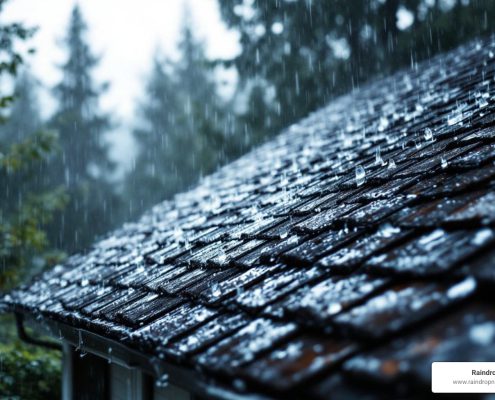 Beaverton residential roof in rain - roof repair near me in beaverton, or