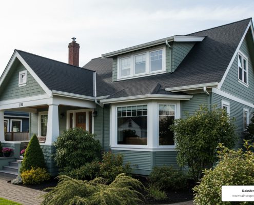 Portland home with newly installed roof - roof remodels contractors in portland, or