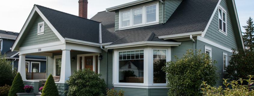 Portland home with newly installed roof - roof remodels contractors in portland, or