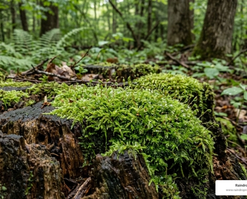 how moisture and shade encourage moss growth