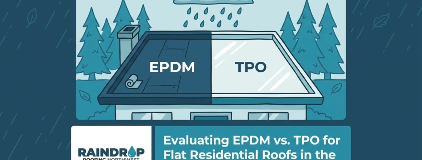 Evaluating EPDM vs. TPO for Flat Residential Roofs in the Pacific Northwest — featured image